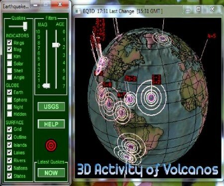 3D Activity of Volcanos