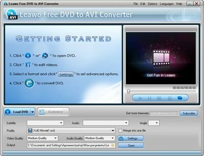 Leawo Free DVD to AVI Converter